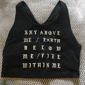 Spiritual Gangster crop with built in sports bra